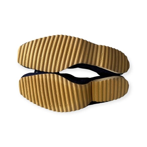 Vintage 60s Bertlyn New York, Foldable Flats, Size Medium 6-6.5, Navy Canvas - Picture 7 of 12